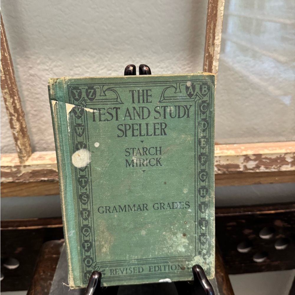 Vintage Green Test and Study Speller Book